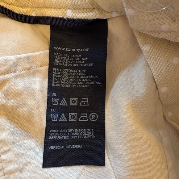 Tommy Hilfiger tan white polka dots pants size 6 - Picture 7 of 8